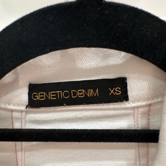 Genetic denim white jacket crop rose gold hardware XS - Picture 2 of 4